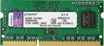 記憶體 KINGSTON 4GB DDR3L 1600 MHz 1.35V SODIMM | KVR16LS11/4