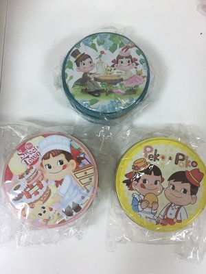 不挑款 日本不二家 peko 牛奶妹 餅乾糖果圓罐 收納罐 鐵罐  鐵盒   fujiya 買三個送日本kitty徽章