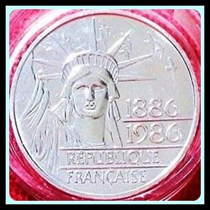 (特價商品)【加厚銀幣罕有】 1986年 1OZ 100 Francs 加厚銀幣