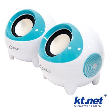 【捷修電腦。士林】KTNET Q3大眼睛低音砲USB多媒體喇叭-自在藍 $ 399