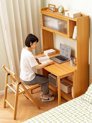 書桌書架一體桌子臺式電腦桌辦公家用簡易屋工作臺寫字桌