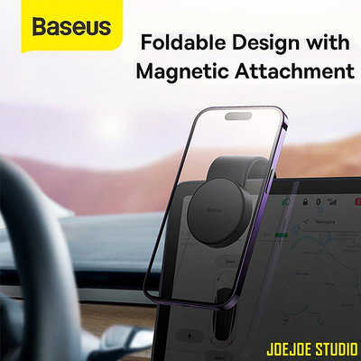 JOEJOE STUDIO倍思C02车载无线汽車用手機支架磁吸式magsafe導航螢幕適用特斯拉汽車支架