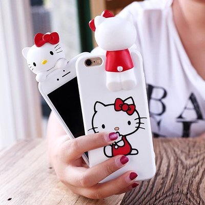 Hello Kitty iphone6/6s plus 公仔手機殼 抿手指款 超可愛
