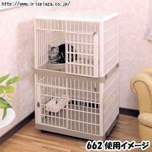 ☆米可多寵物精品☆日本IRIS雙層塑膠貓籠662貓籠貓咪室內屋