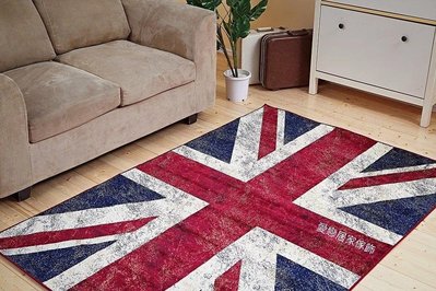 英國旗 比利時絲毯  超纖維瞬吸水植絨地墊 英倫風地毯 餐廳地毯 餐桌地毯 大廳地毯 床尾毯 書房地毯 超薄地墊 國旗地毯 米字國旗 英倫風