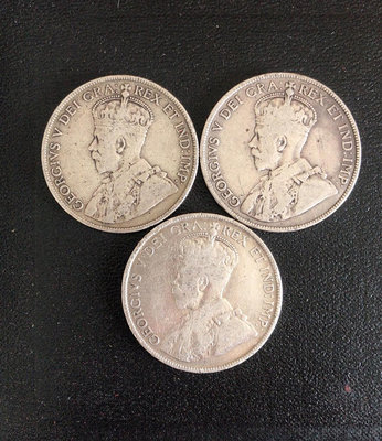 紐芬蘭銀幣1917.1918.1919【店主收藏】31636