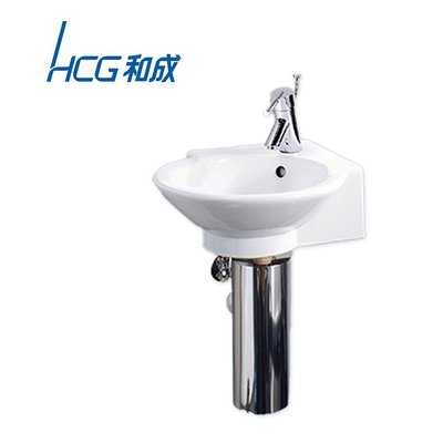 【水電大聯盟 】HCG 和成衛浴 L252NS-510E 洗臉盆 面盆 搭配龍頭 白鐵飾蓋