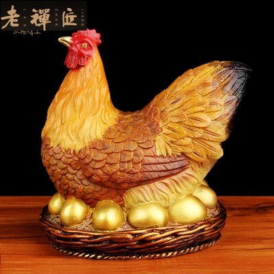 金小鋪 手工彩繪開光銅母雞金雞桌面擺件 生肖雞雞促姻緣家居擺設cj1755