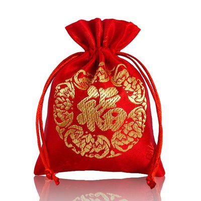 【贈品禮品】A4268 紅色福字束口袋/抽繩喜糖袋/飾品袋/福字布袋/婚禮糖果禮品包裝袋/錦囊袋/贈品禮品