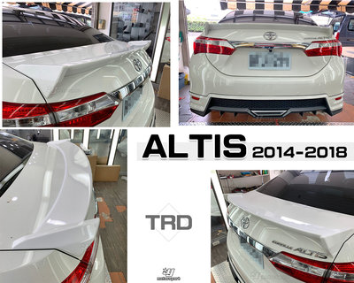 小傑車燈--全新 ALTIS 14 15 16 17 18 2014 年 11代 11.5代 TRD 擾流 尾翼 含烤漆