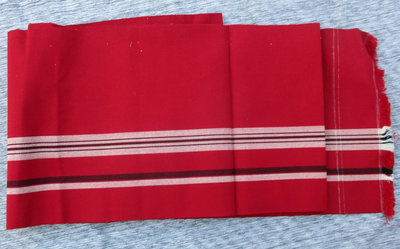 日本和服腰帶-紅色素面直紋羊毛袋帶(JD-930-R)