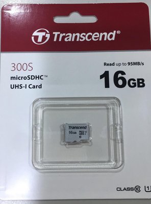點子電腦-北投 創見Transcend 16G C10 300S 記憶卡 UHSI microSD卡 155元