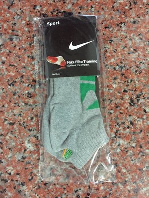 Nike襪子 /【圖騰款】【秋冬季厚款短襪】【灰底綠標】【現貨】
