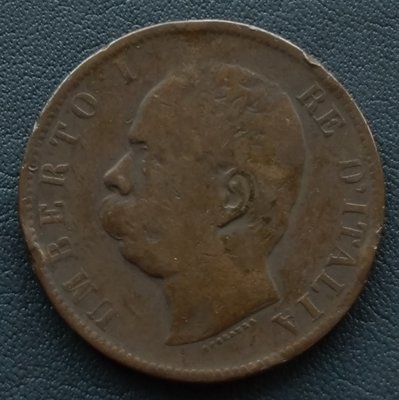 義大利  1893  翁貝托一世  10分  銅幣  153