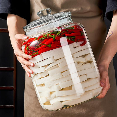 泡菜壇子家用密封罐玻璃食品級腌菜罐酸菜咸菜缸臘八蒜大口玻璃瓶