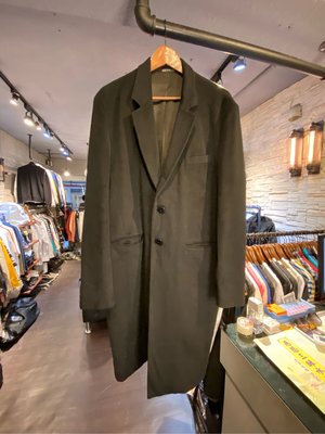 嚴選精品￼日本帶回 法國製 AGNES B 羊毛 西裝式 大衣外套 1號 原價約五萬  特9500 只有一件 肩寬約46cm 衣長含領110cm
