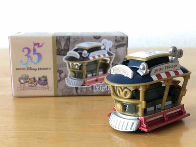 ArielWish日本東京迪士尼2018年35週年tomica多美小汽車巴士車玩具車Jolly Trolley最後絕版品