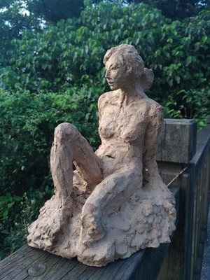 【啟秀齋】台灣當代藝術 歐陽彥城 人體雕塑《山城維娜斯系列》 陶藝 女體
