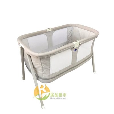 【居品租市】 專業出租平台 【出租】 Chicco Lullago Zip可攜式兩段嬰兒床(優雅淺灰)
