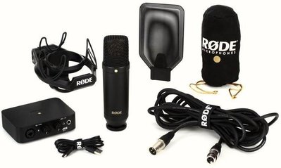 [ 沐耳 ] 澳洲精品 RODE Studio Kit 錄音組 NT-1 電容麥克風及避震架，線材 &amp; AI-1 錄音卡