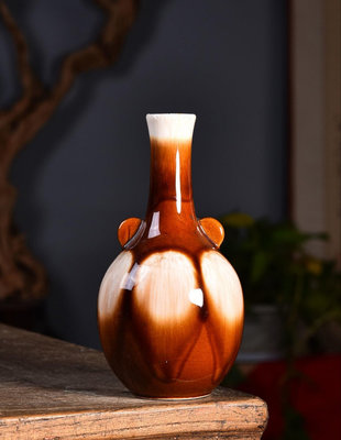 新 日本 昭和年代物 九谷燒 信樂燒 志野燒 窯變釉上彩 花瓶