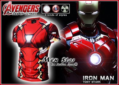 【Men Star】免運費 復仇者聯盟3 鋼鐵人 史塔克 超彈力衣 角色服裝 女 媲美 reebok uniqlo ck