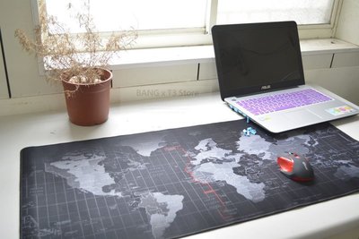 BANG◎世界地圖滑鼠墊 30*80 電競必備 加大鼠墊 鍵盤墊 桌墊 鼠墊 電競專用 軟墊 世界地圖【HC05】
