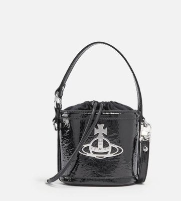 代購Vivienne Westwood Daisy Patent Leather Bucket優雅氣質手提肩背水桶包