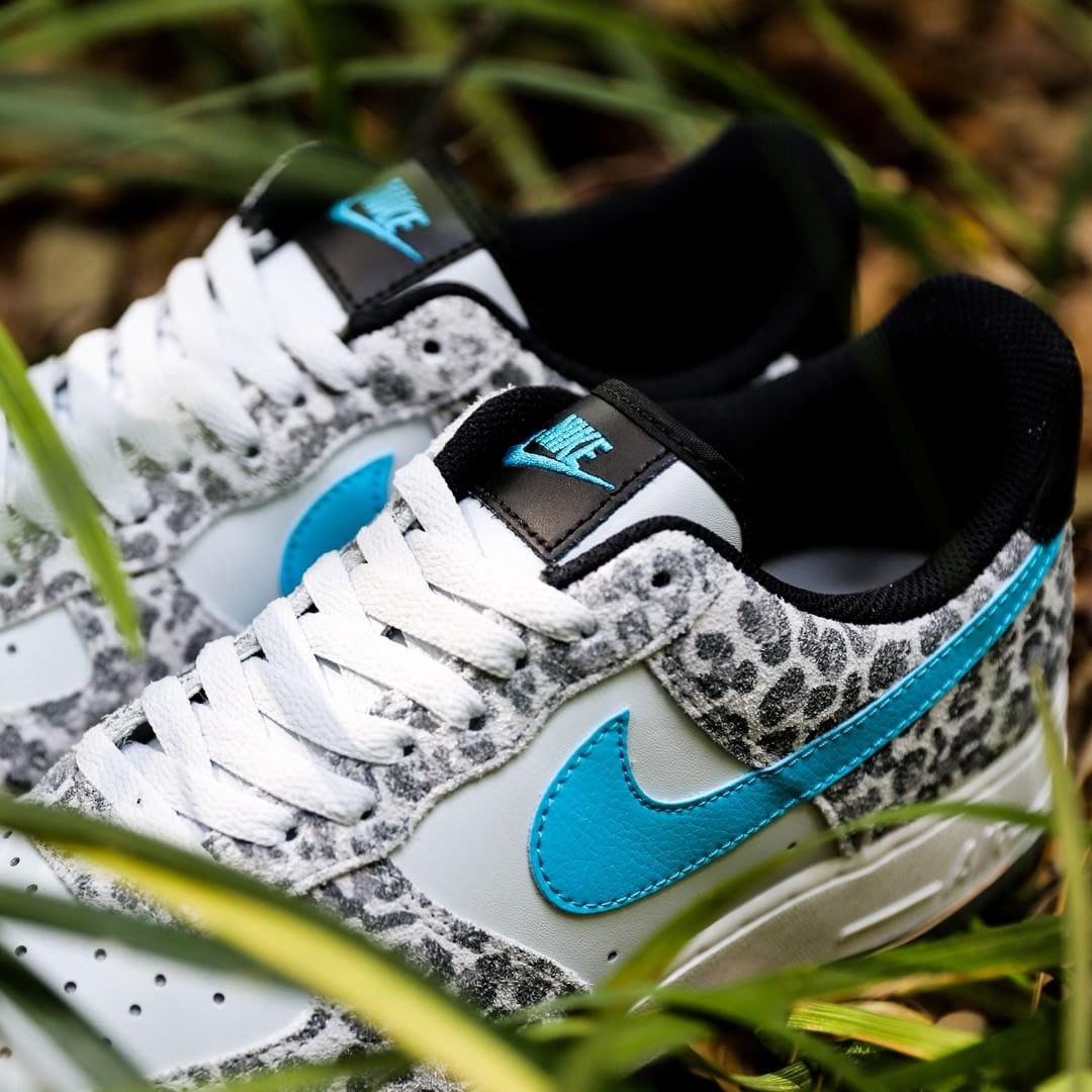 南◇2021 7月NIKE AIR FORCE 1 07 PRM LEOPARD 灰藍色灰白色DJ6192-001