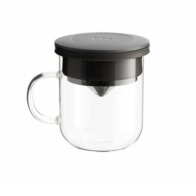 丹麥設計【 PO:Selected】免濾紙研磨過濾咖啡杯 350ml  (黑)  Duo 2.0 手沖咖啡