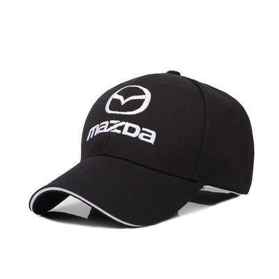 MAZDA 汽車標誌棉棒球帽跑步高爾夫嘻哈休閒尖頂帽男女通用 Snapback 帽子 LT 高爾夫球帽
