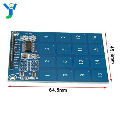 TTP229 16路觸摸模組 電容式 觸摸開關 數位觸摸感測器16路模組 W72-210201 [423661]