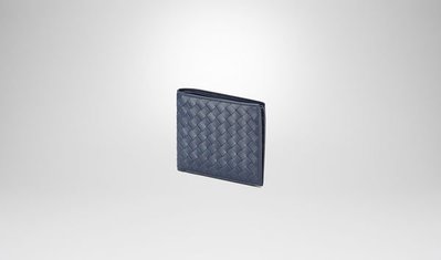 [熊熊之家3]全新正品 BOTTEGA VENETA BV 牛皮款 深藍色 8卡 短皮夾 八卡 短夾