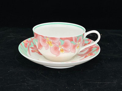 日本香蘭社咖啡杯 粉色花卉咖啡杯紅茶杯
