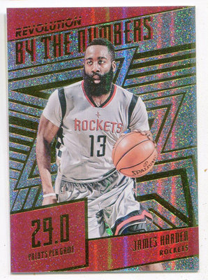 2016-17 Revolution James Harden 超美 By The Numbers 亮面 特卡