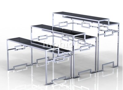 INPHIC-造型自助餐桌 移動餐臺多功能餐臺 不鏽鋼鋼化玻璃酒店用品