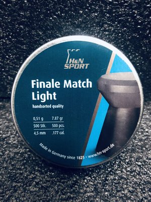 H&N Finale Match Light  4.5mm/.177cal. (平頭鉛彈/喇叭彈)