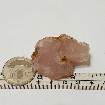 粉紅玉髓 35g 原礦 礦石 原石 教學 標本 小礦標 礦物標本5 M15Z