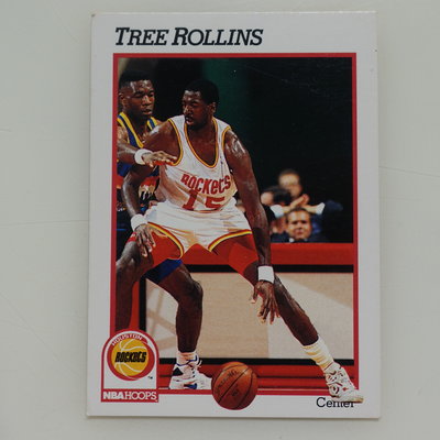 中古近全新 1991-1992 NBA Hoops球員卡 #371 休士頓火箭中鋒Tree Rollins