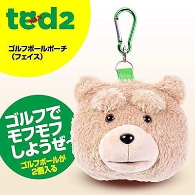 現貨熱銷-日本ted2泰迪熊大電影同框正版泰迪熊高爾夫球包球袋零錢包卡包 (null)