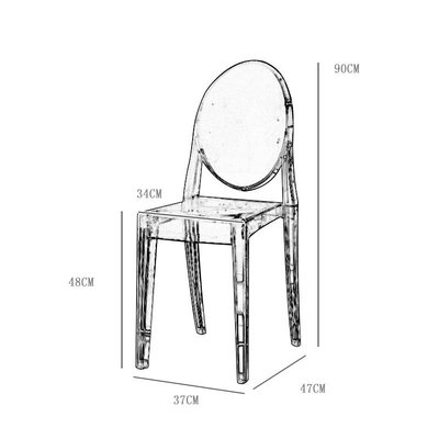 特賣- 魔鬼椅幽靈椅ins透明椅子餐椅創意亞克力設計師椅酒店椅網紅椅子