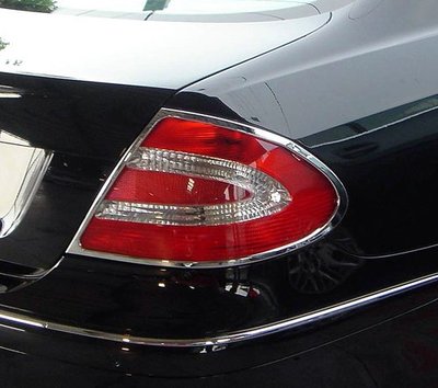 圓夢工廠 Benz A209 C209 03~09 CLK200 CLK220 CLK240 改裝鍍鉻車燈框飾貼 後燈框