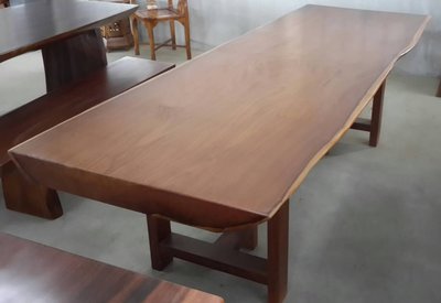 【南台灣傢俱】8.6尺非洲柚木大板餐桌.泡茶桌.會議桌.休閒桌***市價$150000,網路價$98000元