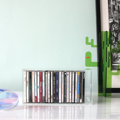 透明亞克力CD音樂專輯光碟整理盒光盤盒碟片無蓋大容量桌面收納盒