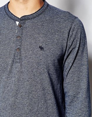 『BAN'S SHOP』Abercrombie & Fitch  A&F 長袖T-shirt  深藍 小鹿 英國購回 同品牌第二件95折