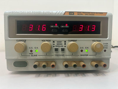 GW GPC-3030D dual tracking DC Power Supply 直流電源供應器(示波器）