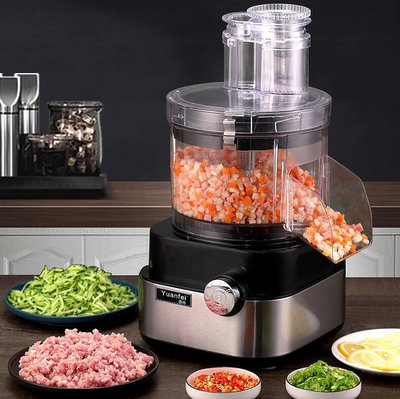 【現貨】電動切菜機110V 切菜器 切丁機 電動商用絞菜機 切片機 土豆絲 蘿蔔丁 料理機 調理機
