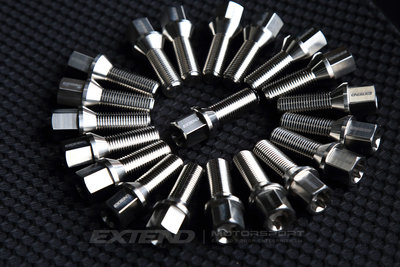 EXTEND 鈦合金鋁圈螺絲 輕量化高質感金屬裸色 加長鈦螺絲   20顆/組