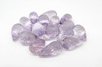 【天然寶石DIY串珠材料-超值組】超美粉紫水晶閃亮鳳梨刻面寶石限量A(大顆款)