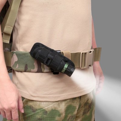 ��CocoRun��戶外多功能360度旋轉手戰術電筒套 配夾式休閒運動掛包 通用手電筒腰包